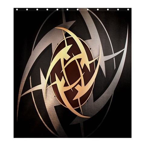 Shower0091 Bath Shower Curtain Ninja In Pyjamas Logo Battle Fighting World Animation War Video Game.jpg