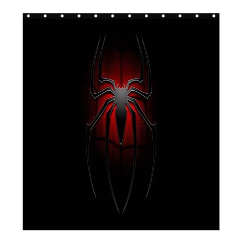 Shower0110 Bath Shower Curtain Spiderman Logo Black Red Superheroes Movie For Game Anime Fantasy.jpg