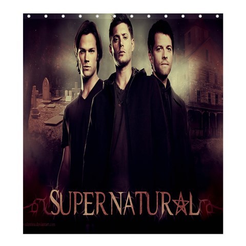 Shower0121 Bath Shower Curtain Supernatural New American Fantasy Horror Movie Sam & Dean Winchester.jpg