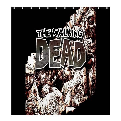 Shower0131 Bath Shower Curtain The Walking Dead Movie Zombie Scary Horror Animation Fantasy Design.jpg