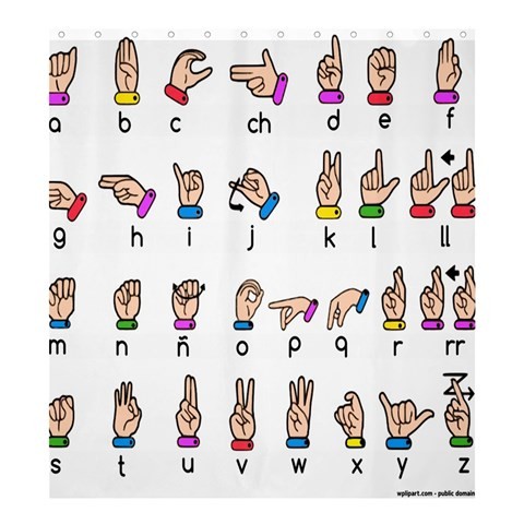 Shower0105 Bath Shower Curtain Sign Language Sight Word In Beautiful Animation Design Fantasy Game.jpg