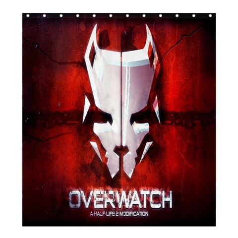 Shower0092 Bath Shower Curtain Overwatch Mask Logo Widow Maker Shooter Video Game Animation Fantasy.jpg