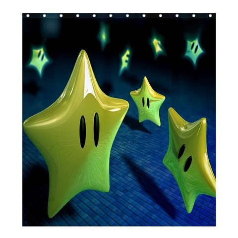 Shower0113 Bath Shower Curtain Star In Cute Yellow Eyes Beautiful Nature Design Animation Fantasy.jpg