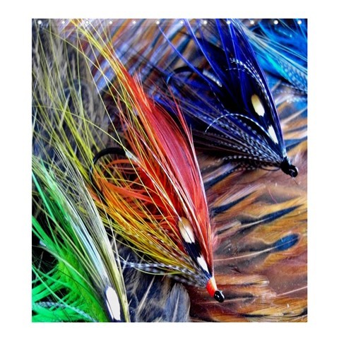 Shower0095 Bath Shower Curtain Pasific Salmon Flies Beautiful Nature Feather Design Anime Fantasy.jpg