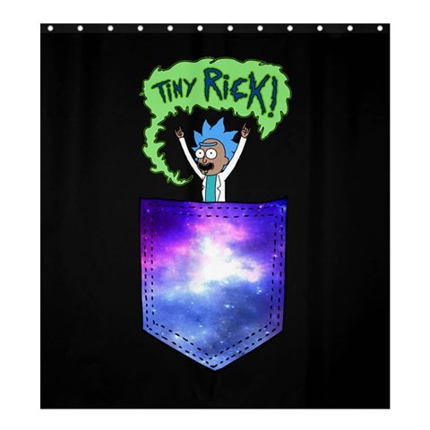 Shower0132 Bath Shower Curtain Tiny Rick At Poket Rick And Morty American Animation Television.jpg