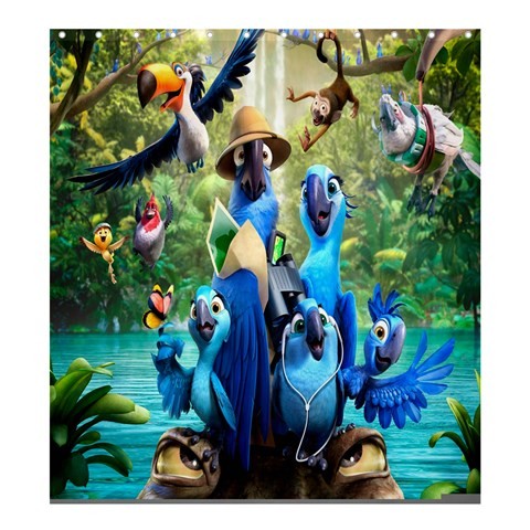 Shower0330 Bath Shower Curtain Rio Beautiful Nature Birds Animation Movie Rio.jpg