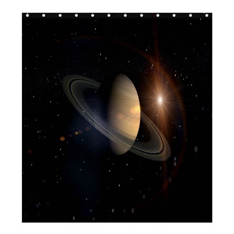 Shower0340 Bath Shower Curtain Saturn Planet Sixth Planet From The Sun In The Solar System Galaxy.jpg
