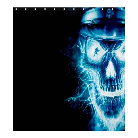 Shower0350 Bath Shower Curtain Skull Skeleton With Blue Electric Fire Dark Scary Horror Halloween.jpg