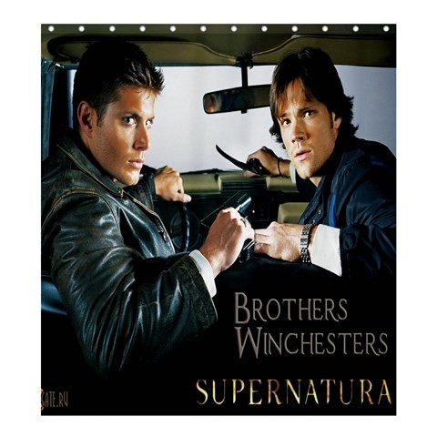Shower0367 Bath Shower Curtain Supernatural Dean And Sam Winchesters American Ghost Horror Movie.jpg