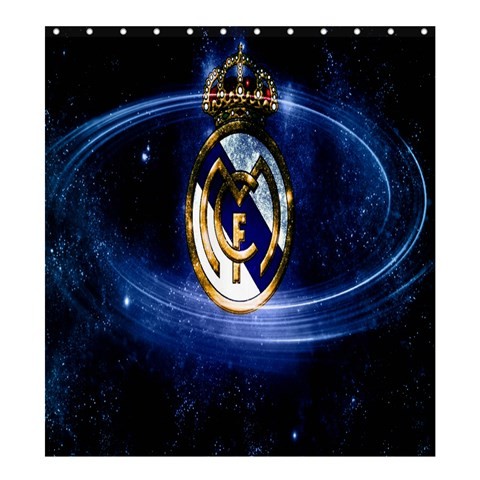 Shower0327 Bath Shower Curtain Real Madrid Logo Spain Football Club Team In Blue Design Sports Anime.jpg