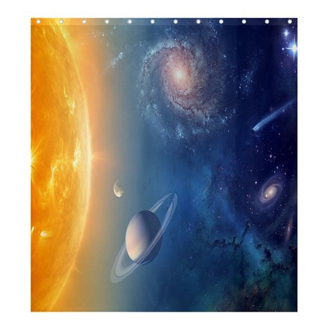 Shower0355 Bath Shower Curtain Solar System Sun Earth Moon Galaxy Concept Planet Design Animation.jpg