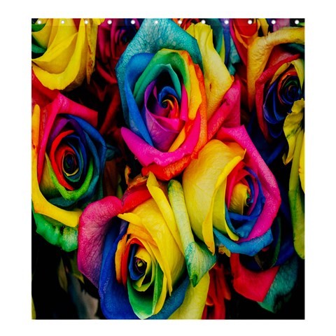 Shower0336 Bath Shower Curtain Rose Beautiful Flowers In Rainbow Colour For Nature Animation Fantasy.jpg