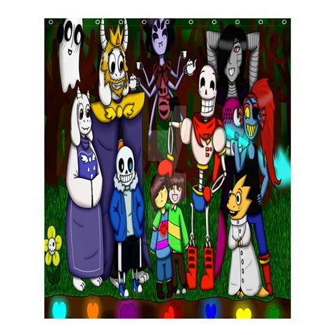 Shower0409 Bath Shower Curtain Undertale Popular Online Battle Video Game In Cute Animation Fantasy.jpg