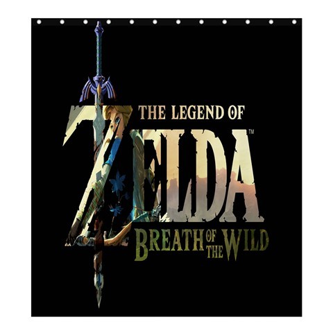 Shower0380 Bath Shower Curtain The Legend Of Zelda Breath Of The Wild Logo Japan Action Video Game.jpg