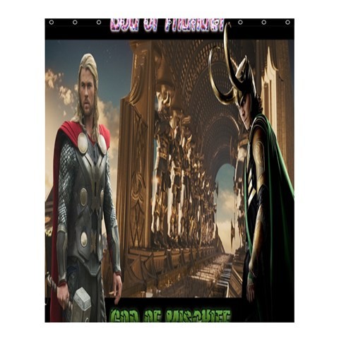 Shower0394 Bath Shower Curtain Thor And Loki Asgard Prince Heroes Movie Blood Brothers Animation.jpg