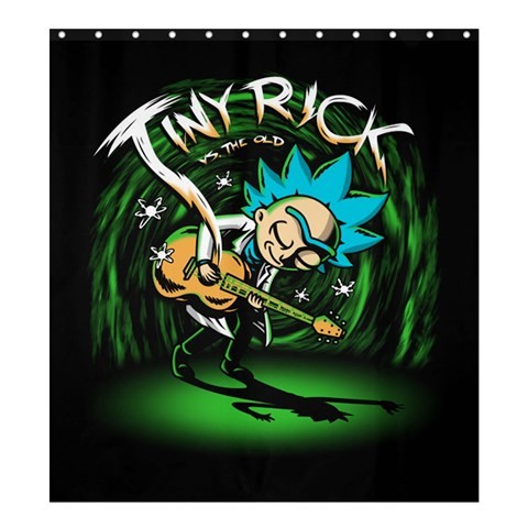Shower0399 Bath Shower Curtain Tiny Rick Rick And Morty American Animation Fantasy Movie.jpg