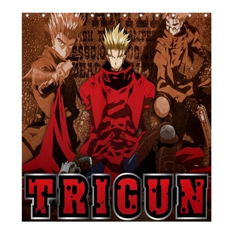 Shower0404 Bath Shower Curtain Trigun Vash The Stampede Japan Animation Movie In Elegant Design.jpg