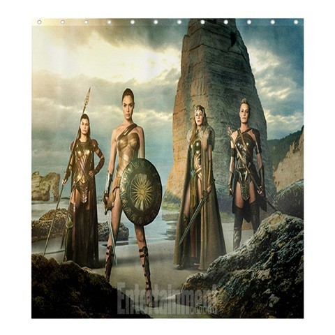 Shower0419 Bath Shower Curtain Wonder Woman The Four Sexy Superheroes Lady In Beautiful Nature Anime.jpg