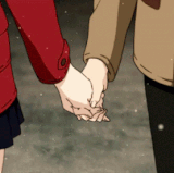 anime couple hand holding.gif