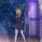 anime anime girl running