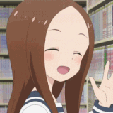 takagi san anime wave.gif