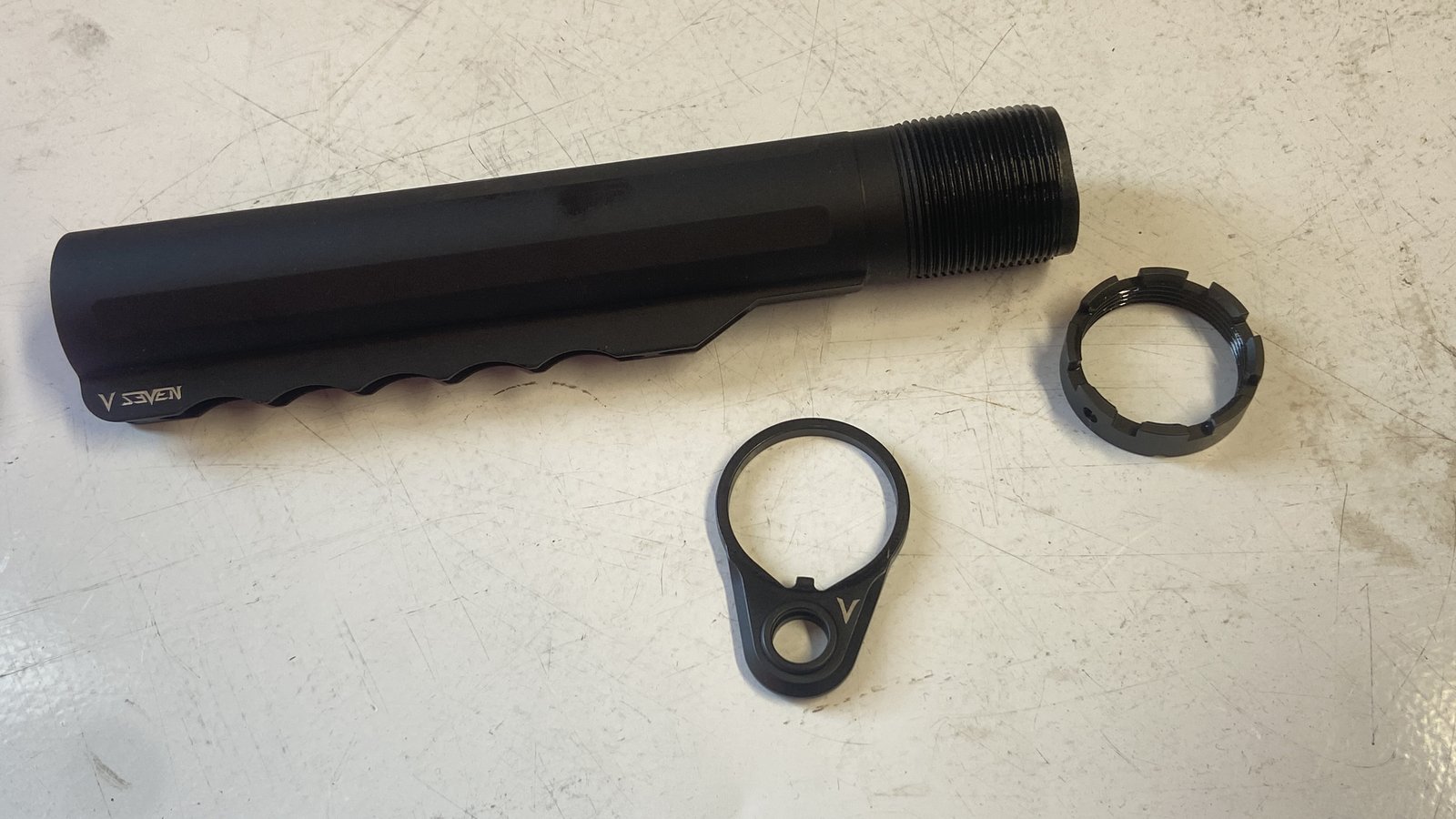 (45 shipped for the lot) V Seven Carbine Tube and Titanium QD Endplate