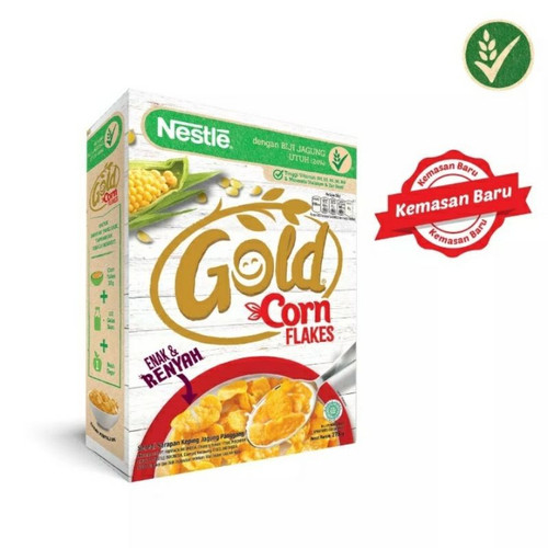 Nestle Gold Corn Flakes, Sereal Sarapan Kepingan Jagung Panggang 275 gr