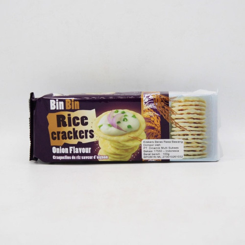 Bin Bin Rice Crackers Onion Flavour, Krekers Beras Rasa Bawang 100 gr