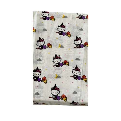 Jay Franco & Sons, Inc. Hello Kitty Cotton Sheet Set (White Witch on Broom, Twin) pic 2 Background R.jpg