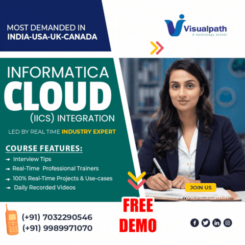Visualpath provides top-quality Informatica Cloud (IICS) Online Training conducted by real-time experts. Our training is available worldwide, and we offer daily recordings and presentations for reference.  Enroll with us for a free demo call us at +91-9989971070 
WhatsApp: https://www.whatsapp.com/catalog/917032290546/
Blog Visit: https://visualpathblogs.com/
Visit: https://www.visualpath.in/informatica-cloud-training.html