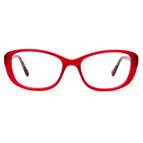 Trendy Rectangle Red Pink Barbie Full Rim Optical Eyeglasses 53mm.jpg