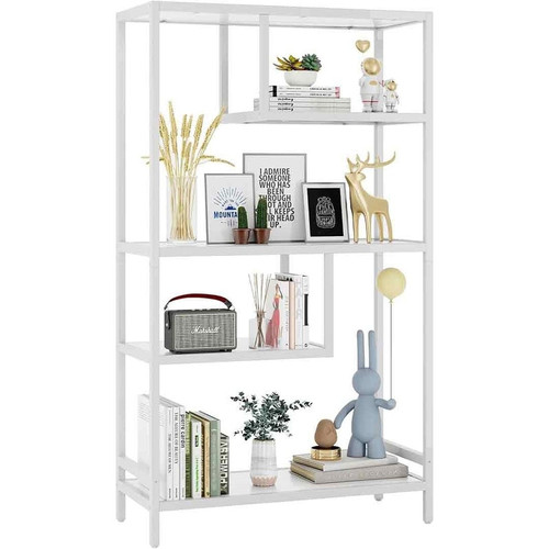 Geometric Bookshelf%2C Tall Modern Etagere Bookcase%2C Industrial Metal Book Shelf with 5 Open Displ.jpg