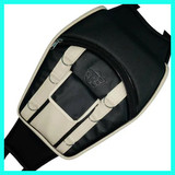uniware black cream leather scra
