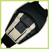 uniware black cream leather scra
