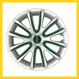 240 FARAD wheel trims silver and green 640x640