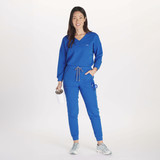 Alpine Dolman ¾ Sleeve 2 Pocket CORE Scrub Top Royal Blue 2500x2500 full body 3