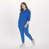 Alpine Dolman ¾ Sleeve 2 Pocket CORE Scrub Top Royal Blue 2500x2500 full body