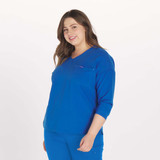 Alpine Dolman ¾ Sleeve 2 Pocket CORE Scrub Top Royal Blue 2500x2500 half body crop