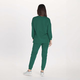 Alpine Dolman ¾ Sleeve 2 Pocket CORE Scrub Top Hunter Green 2500x2500 full body back