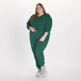 Alpine Dolman ¾ Sleeve 2 Pocket CORE Scrub Top Hunter Green 2500x2500 full body 2