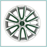 240 FARAD wheel trims silver and green 640x640