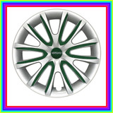 240 FARAD wheel trims silver and green 640x640