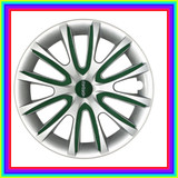 240 FARAD wheel trims silver and green 640x640