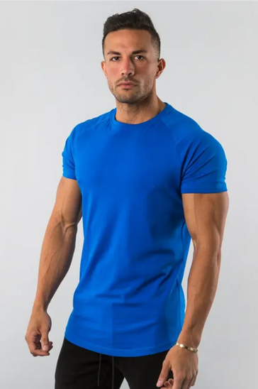 Slim Fit Mens Blue T-Shirts.jpg