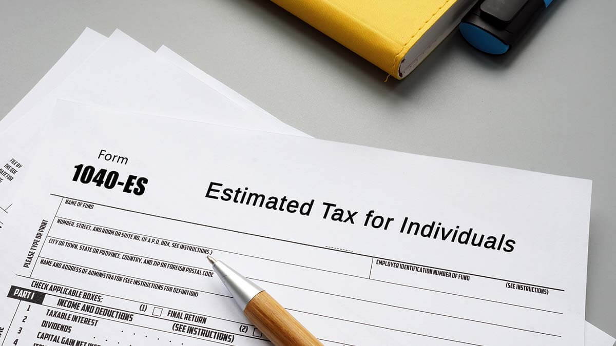 Image showing the estimated quaterly tax form 