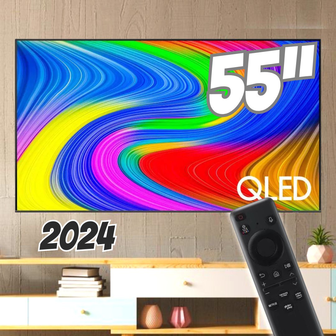 Samsung Smart TV 55 QLED 4K Q65D 2024 Modo Game, Tela sem limites, Design slim, Visual livre de cabos,Alexa built in, 55″