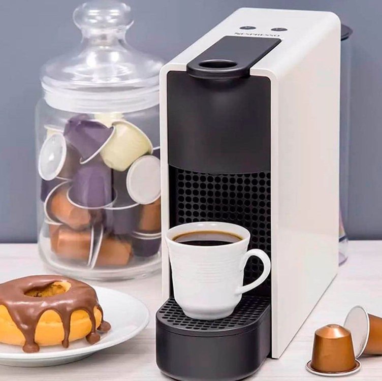 Nespresso Essenza Mini Cafeteira 110V, máquina de café Espresso compacta para casa, máquina de cápsula/cápsula elétrica automática (branca)