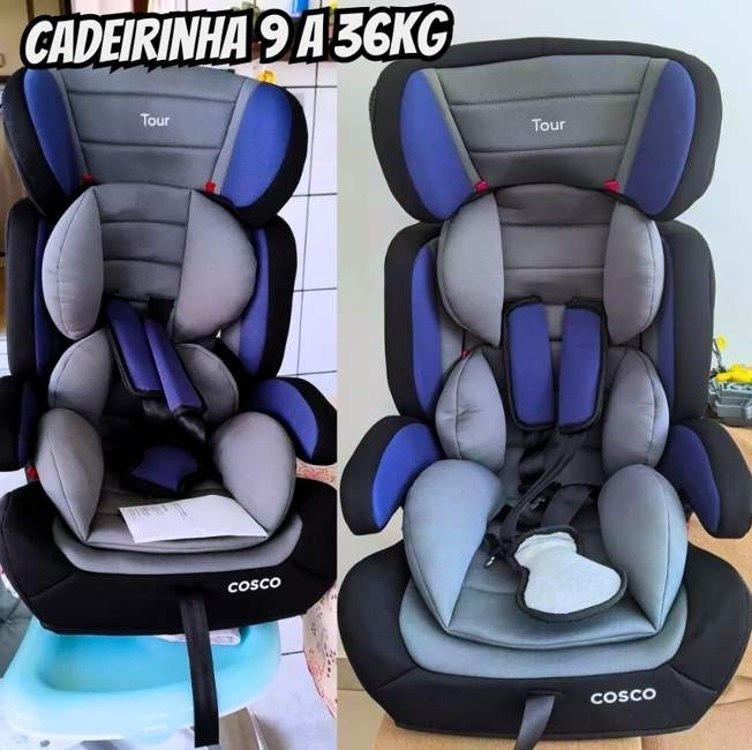 Cosco Kids, Cadeirinha Tour, 9 a 36 Kg, Cinza e Preto