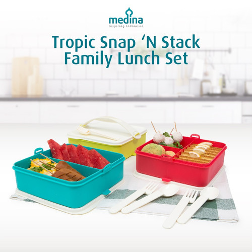 Medina Tropic Snap N Stack Family Lunch Set
