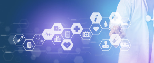 Doctor touch virtual screen icon medicine health care emergency digital technology internet on backg.jpg